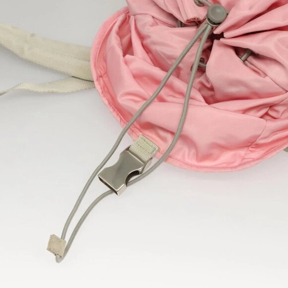 PRADA Backpack Nylon Pink Silver Auth ki5661 - Picture 3 of 15